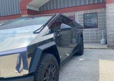 Reflective finish on Tesla