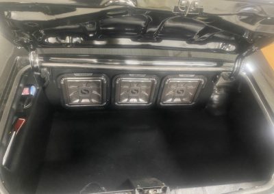 Sound system install in trunk of vehicle