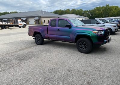 Colorful chrome on truck